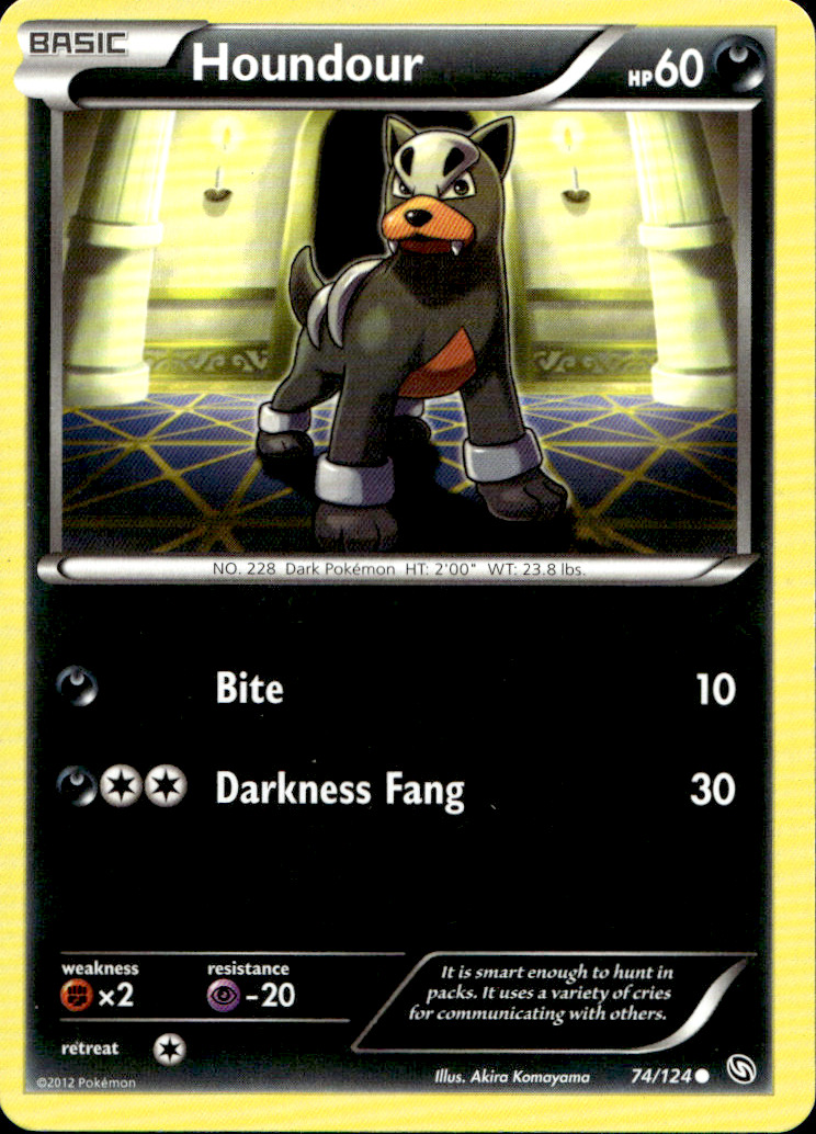 Scanned front of Houndour