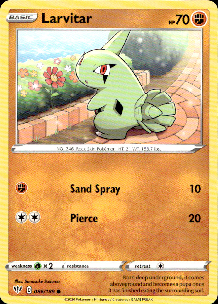 Scanned front of Larvitar