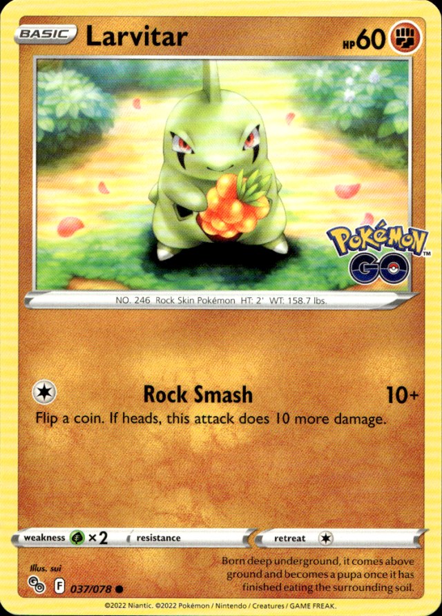 Scanned front of Larvitar