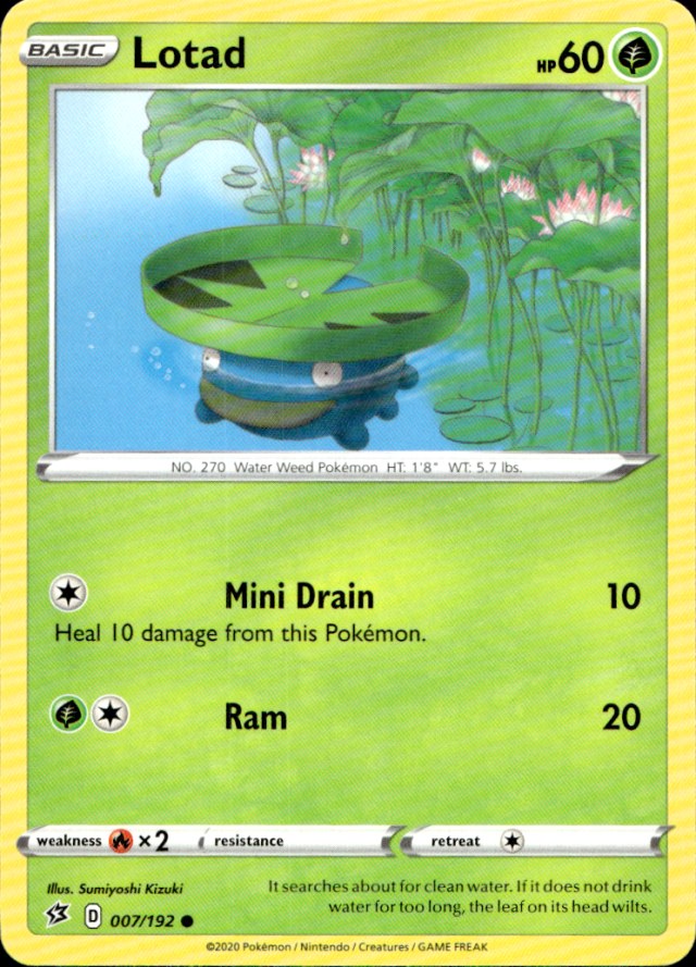 Scanned front of Lotad