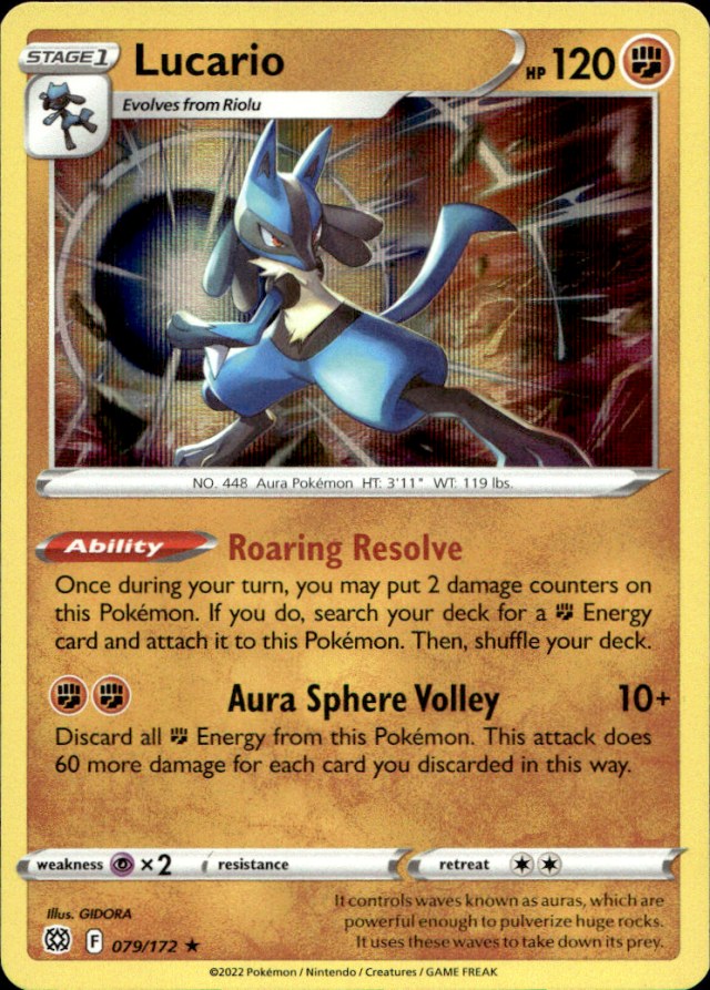 Scanned front of Lucario