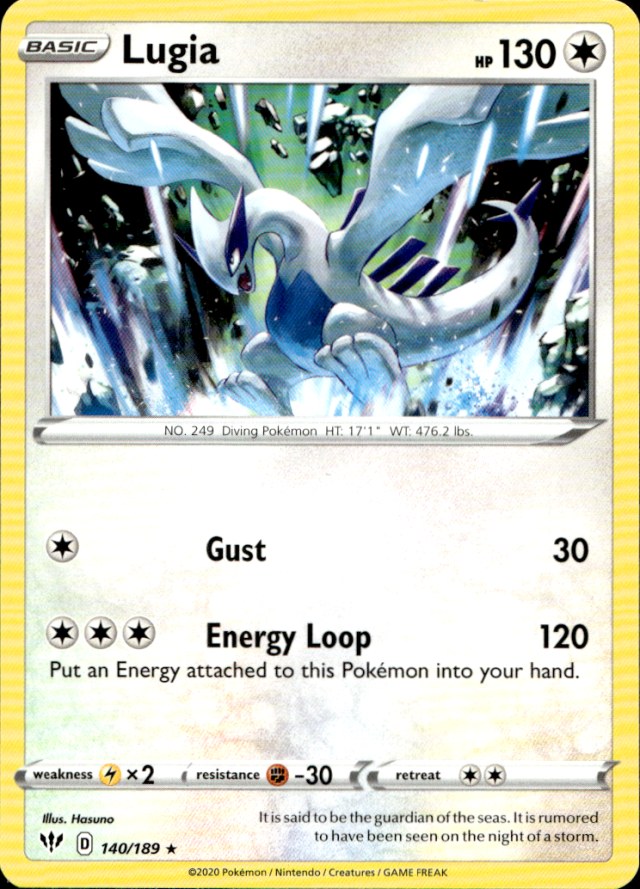 Scanned front of Lugia