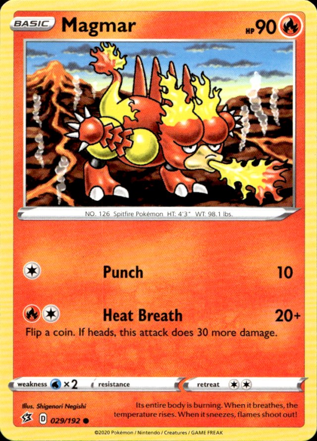 Scanned front of Magmar