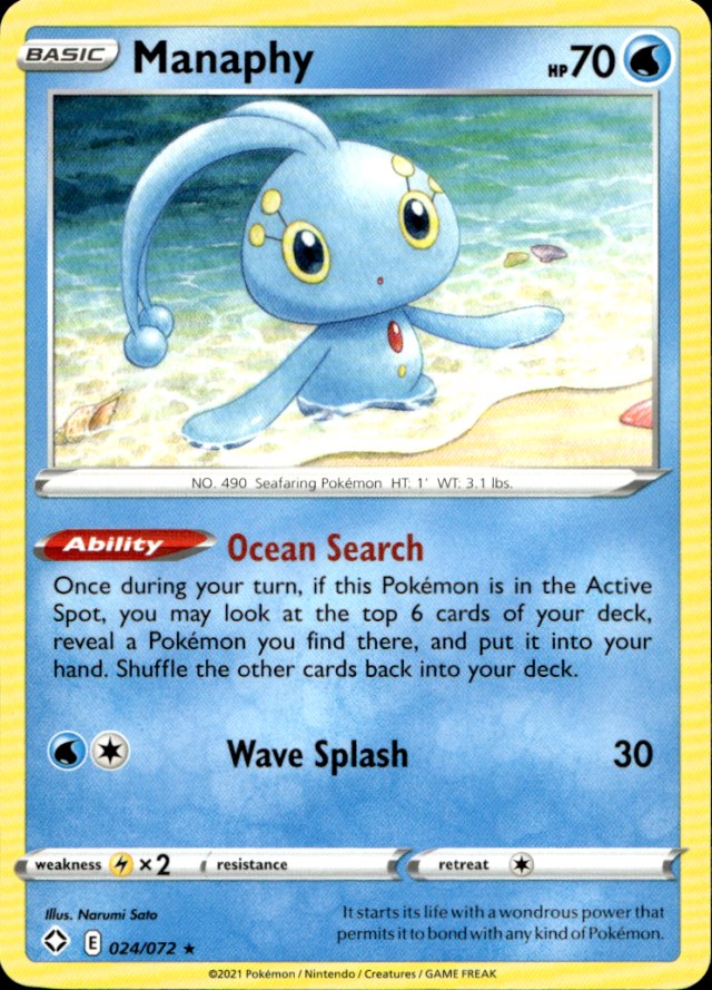 Scanned front of Manaphy