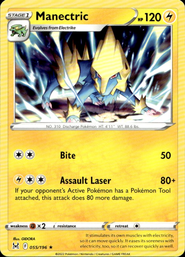 Scanned front of Manectric