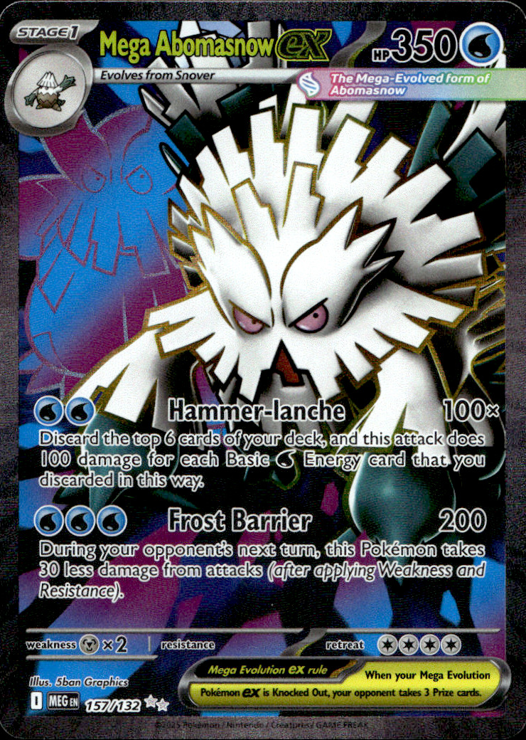 Scanned front of Mega Abomasnow ex