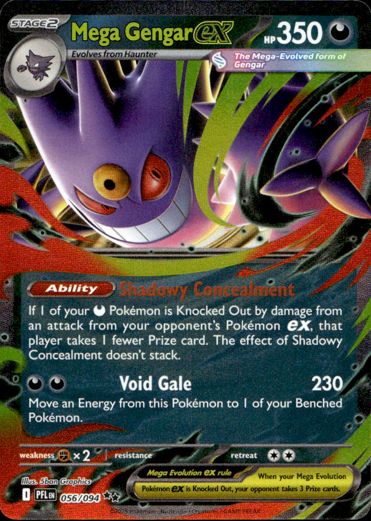 Scanned front of Mega Gengar ex