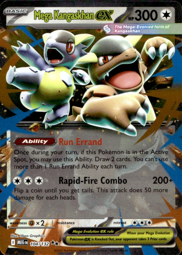 Scanned front of Mega Kangaskhan ex
