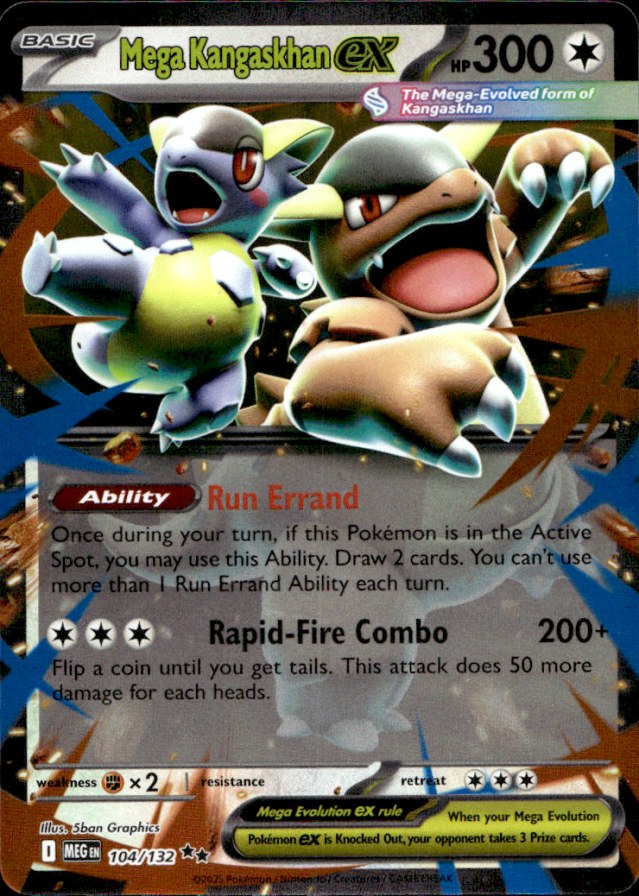 Scanned front of Mega Kangaskhan ex