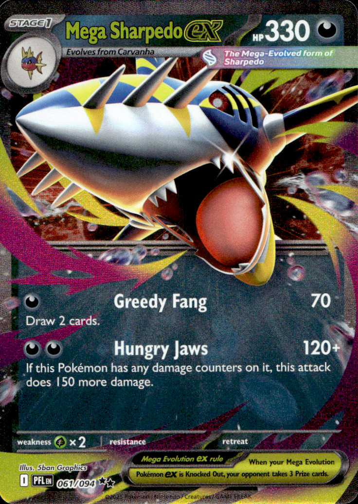 Scanned front of Mega Sharpedo ex