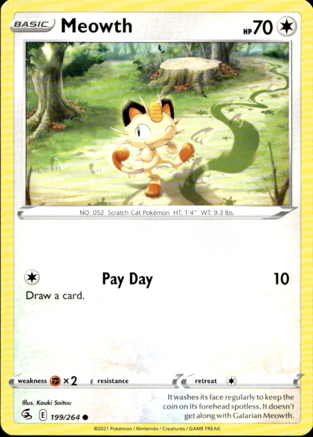 Scanned front of Meowth