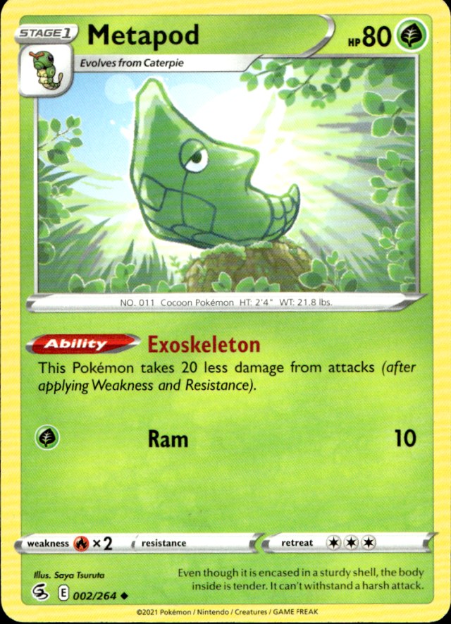 Scanned front of Metapod