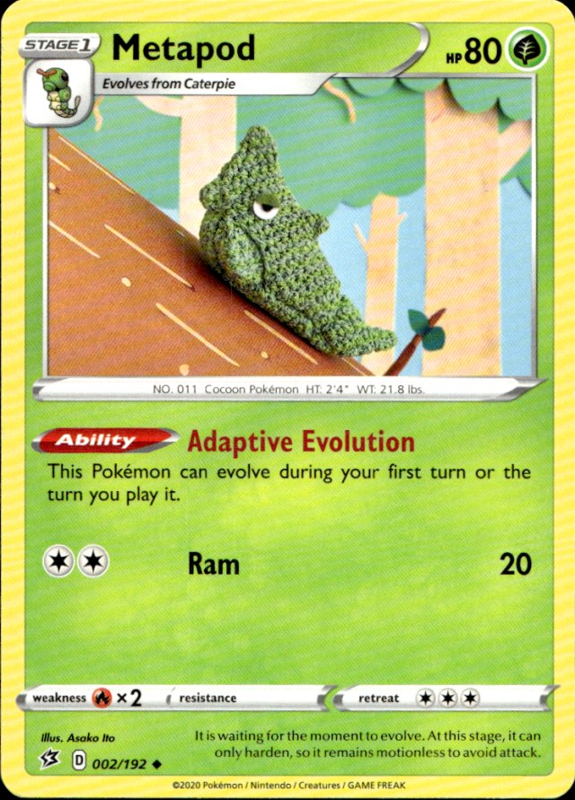 Scanned front of Metapod