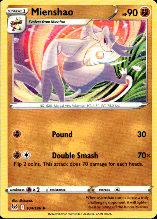 Scanned front of Mienshao