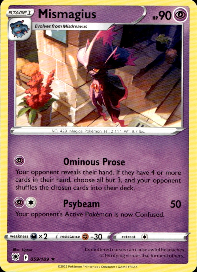 Scanned front of Mismagius