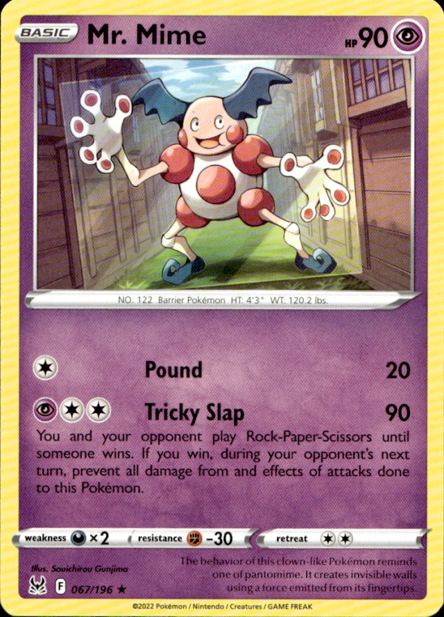 Scanned front of Mr. Mime