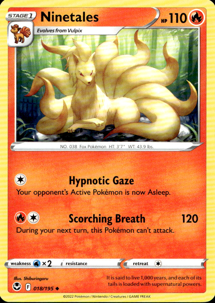 Scanned front of Ninetales