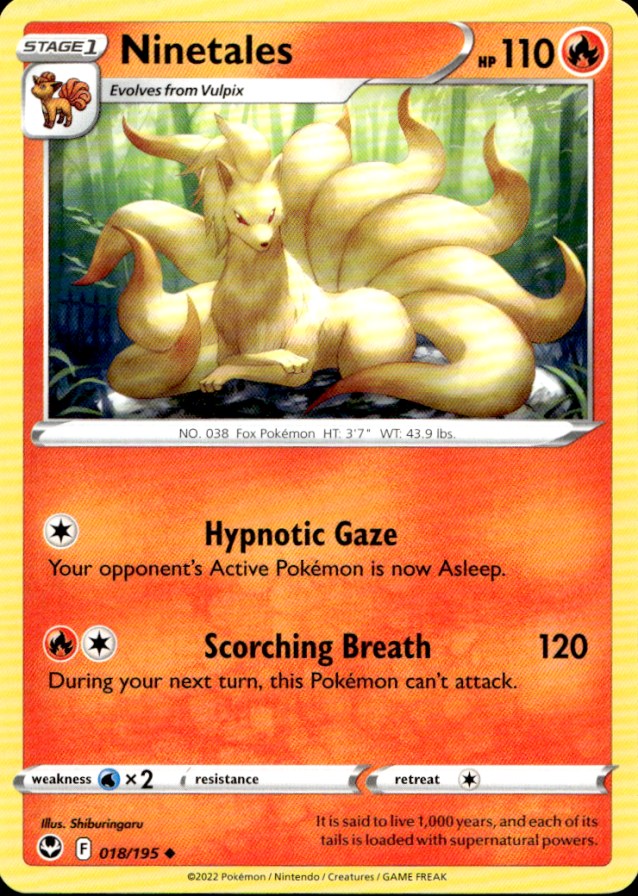 Scanned front of Ninetales