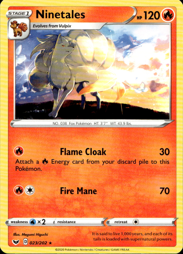 Scanned front of Ninetales