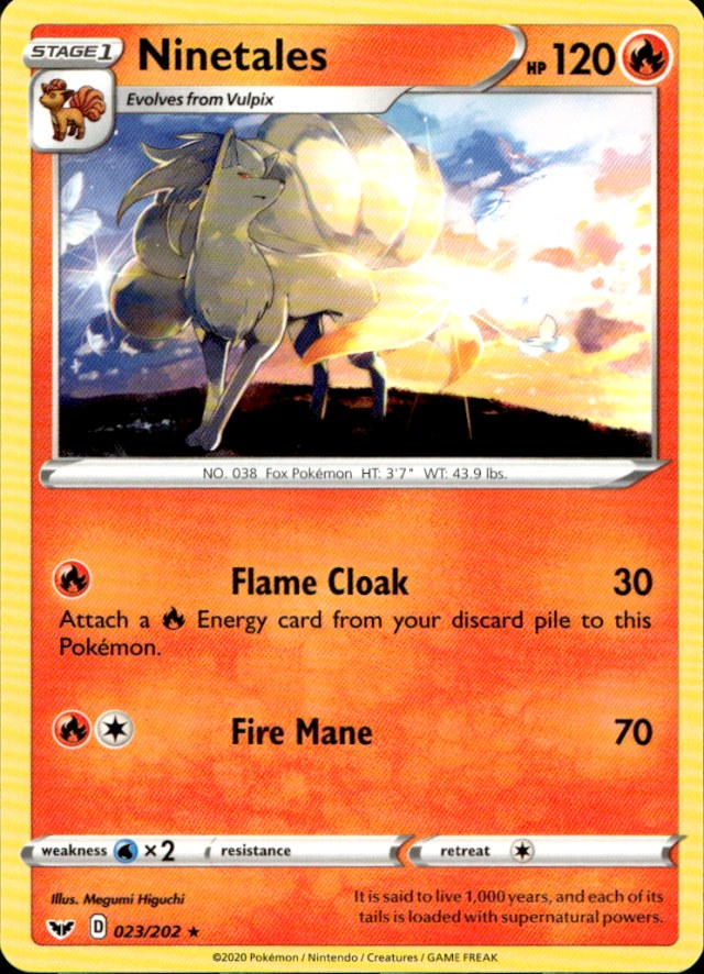 Scanned front of Ninetales