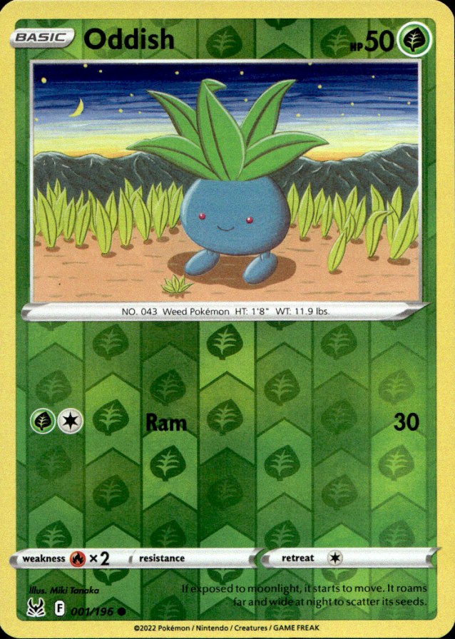 Scanned front of Oddish