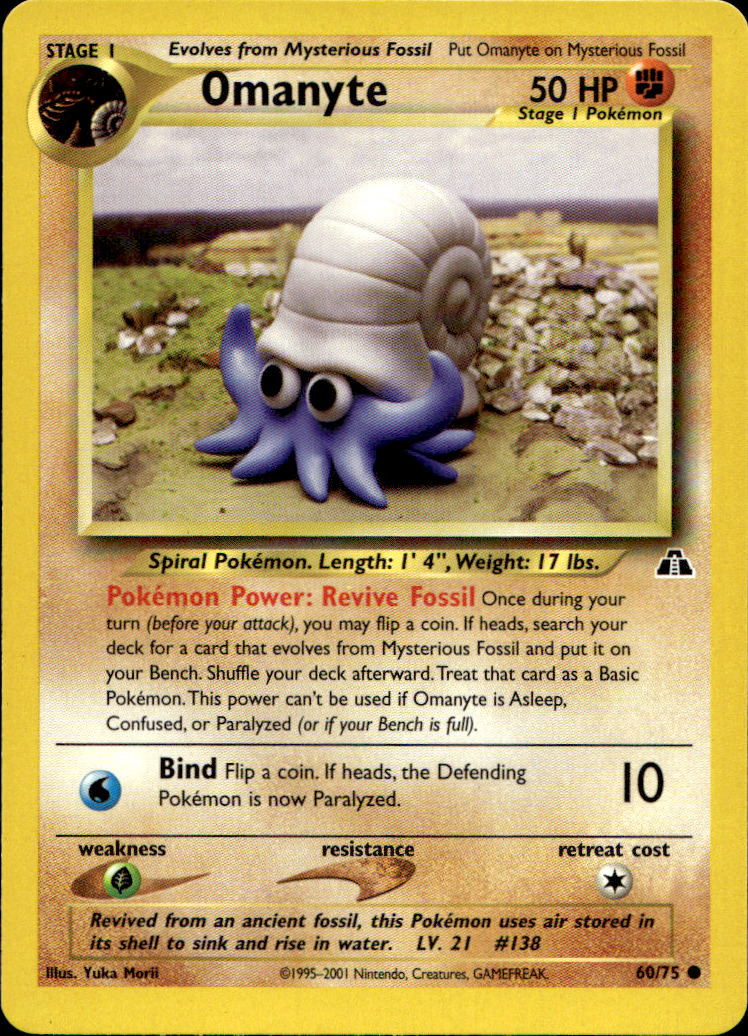 Scanned front of Omanyte