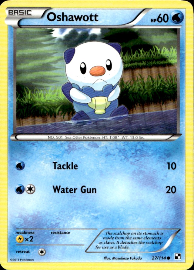 Scanned front of Oshawott