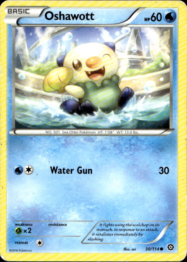 Scanned front of Oshawott