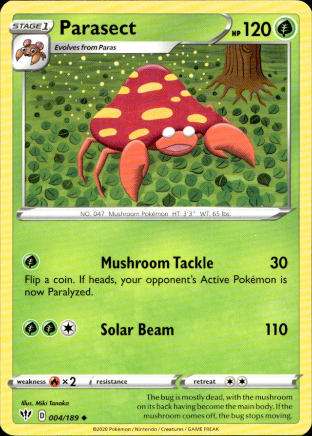 Scanned front of Parasect
