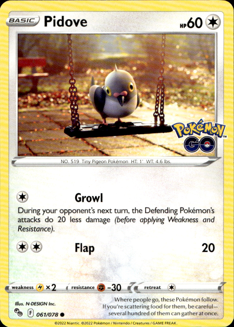 Scanned front of Pidove