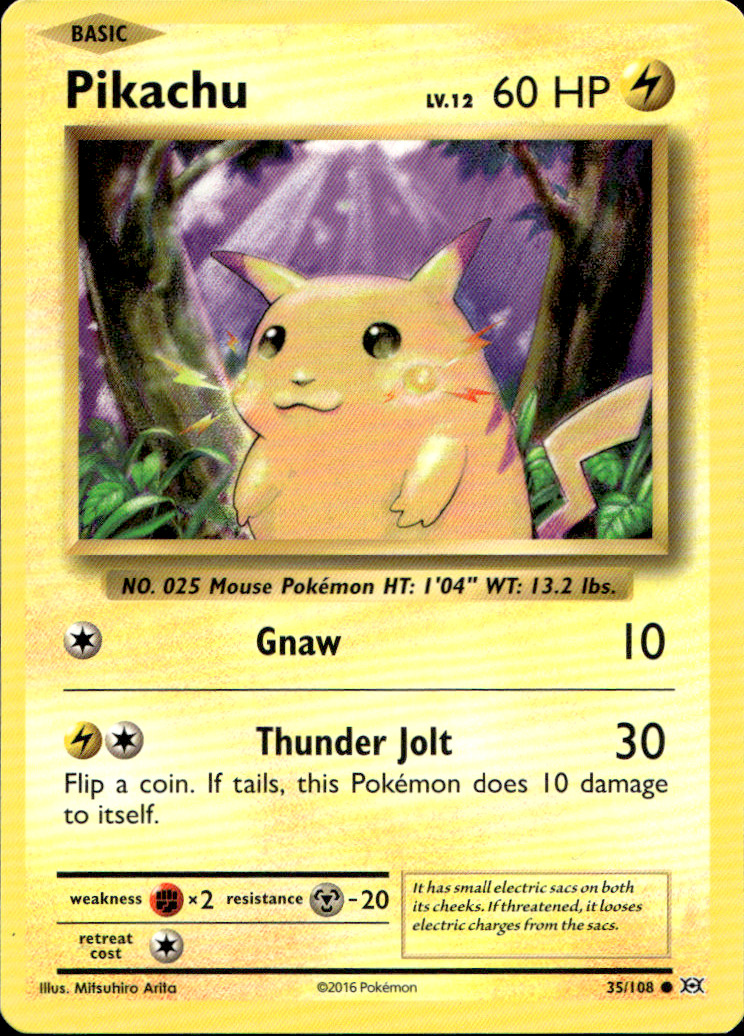 Scanned front of Pikachu