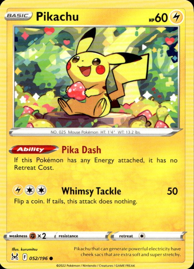 Scanned front of Pikachu