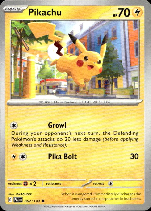 Scanned front of Pikachu