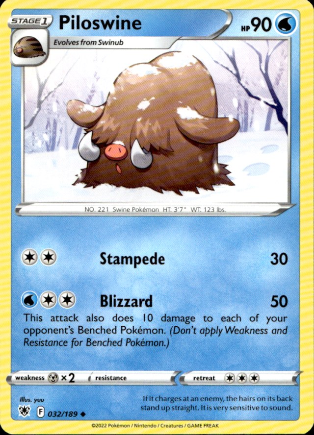 Scanned front of Piloswine