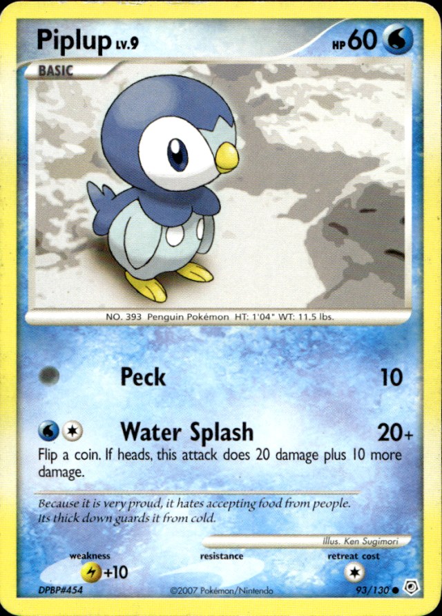 Scanned front of Piplup