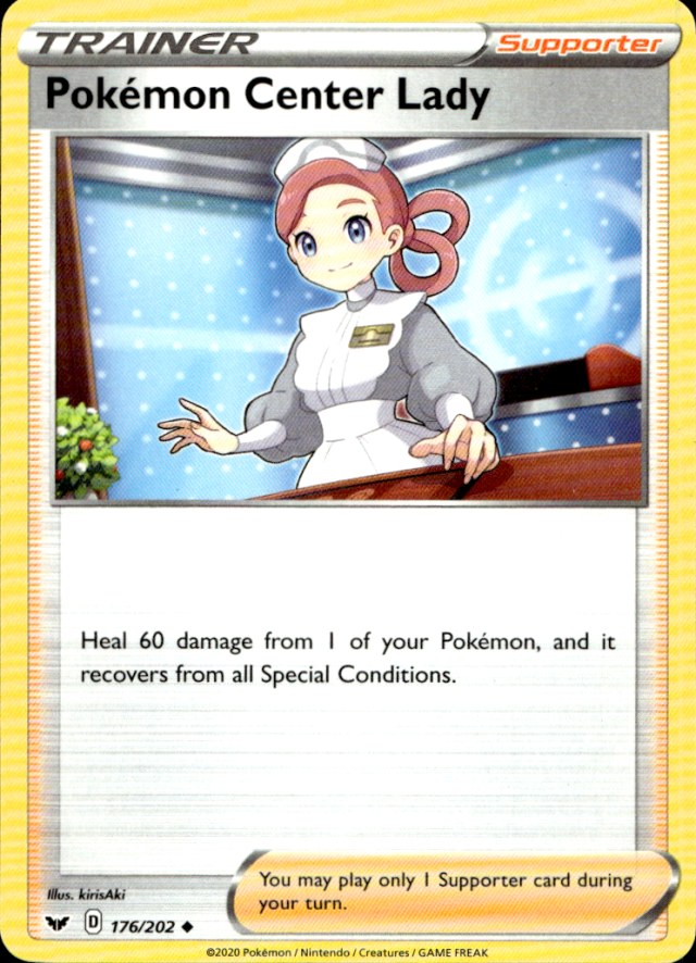 Scanned front of Pokémon Center Lady