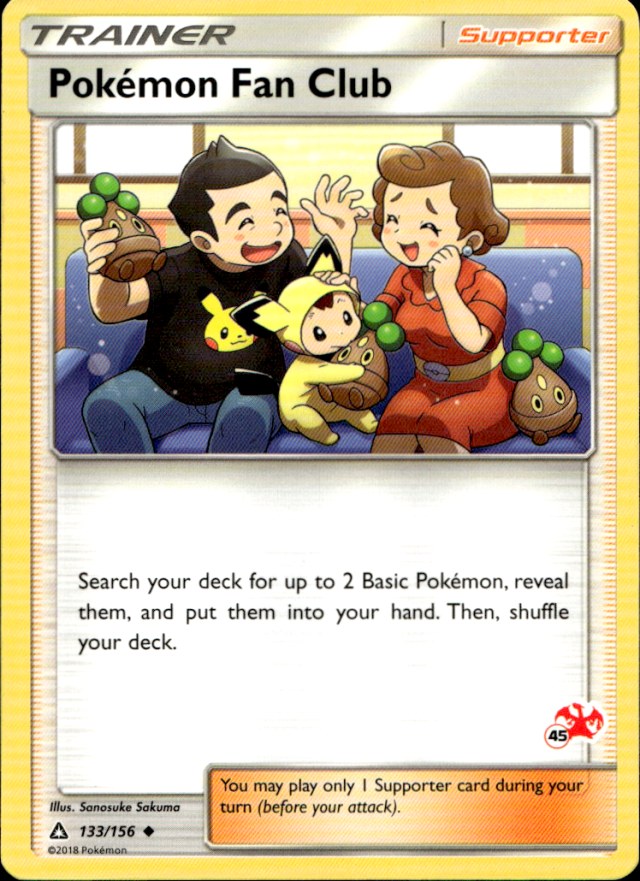 Scanned front of Pokémon Fan Club
