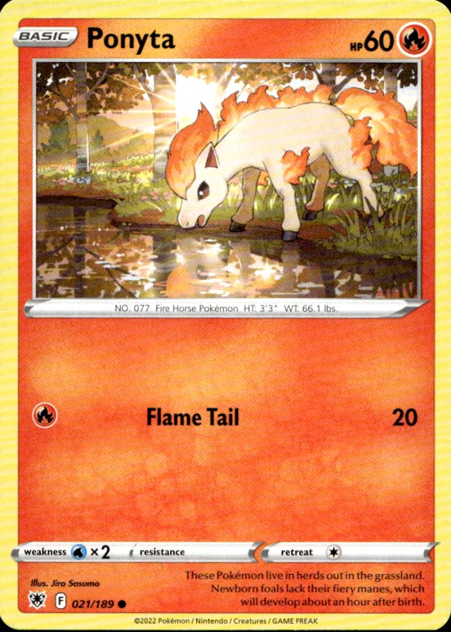 Scanned front of Ponyta