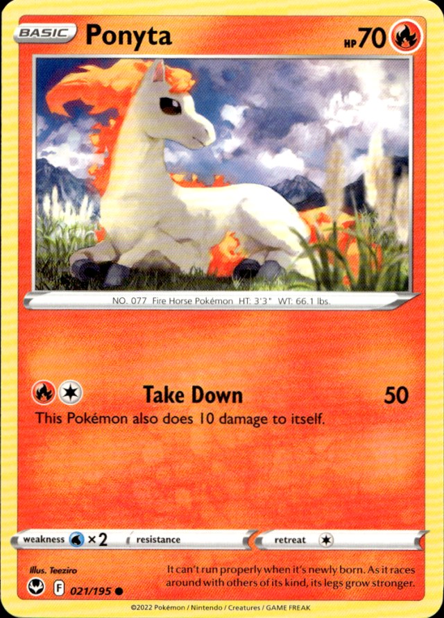 Scanned front of Ponyta