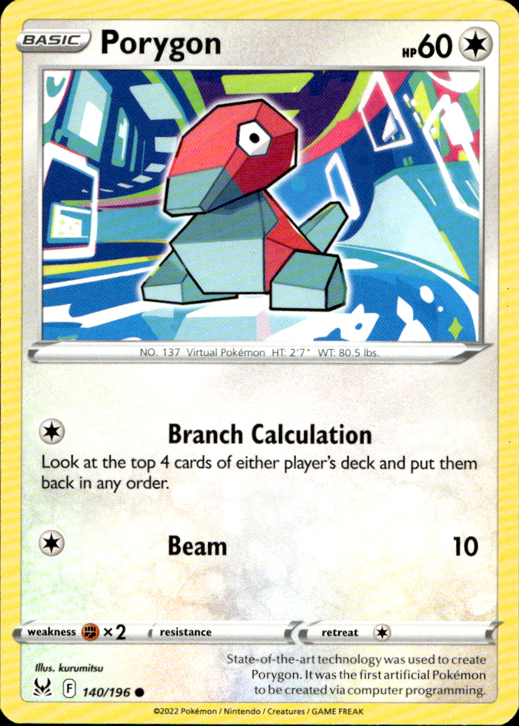 Scanned front of Porygon