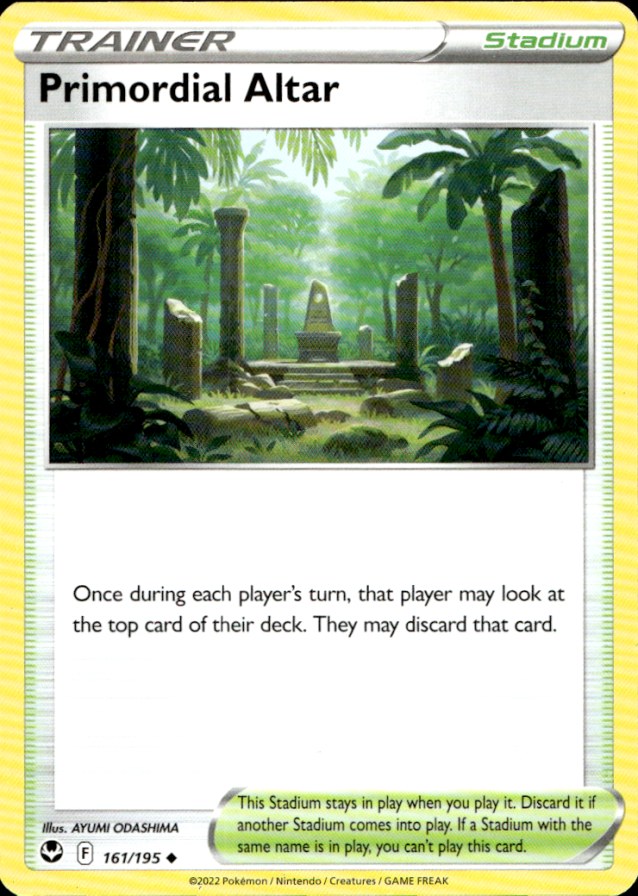 Scanned front of Primordial Altar