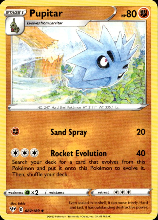 Scanned front of Pupitar