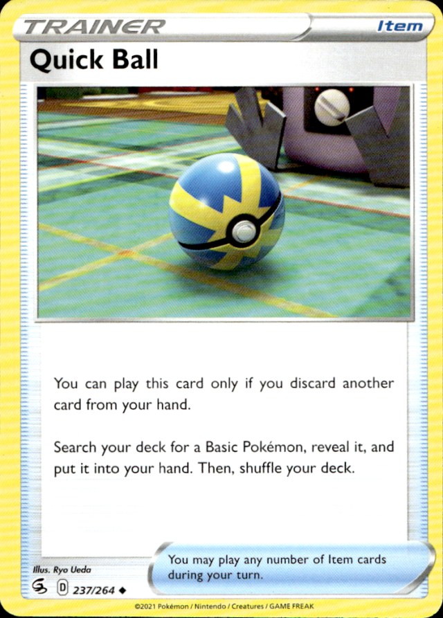 Scanned front of Quick Ball