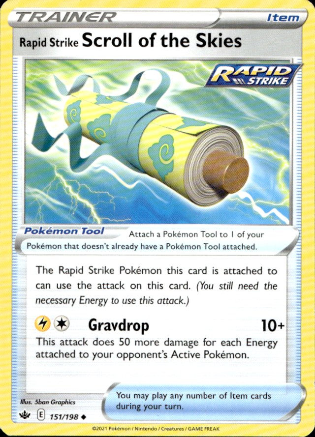 Scanned front of Rapid Strike Scroll of the Skies