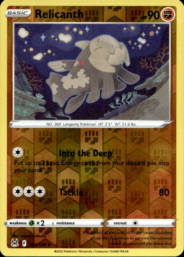 Scanned front of Relicanth