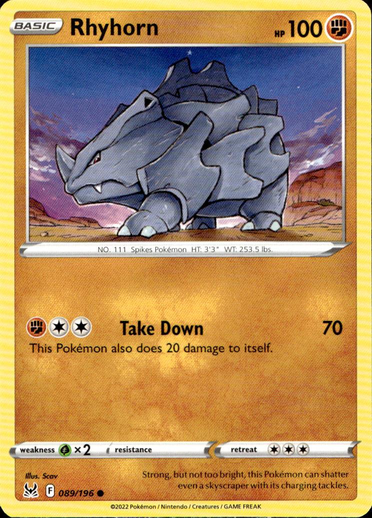Scanned front of Rhyhorn