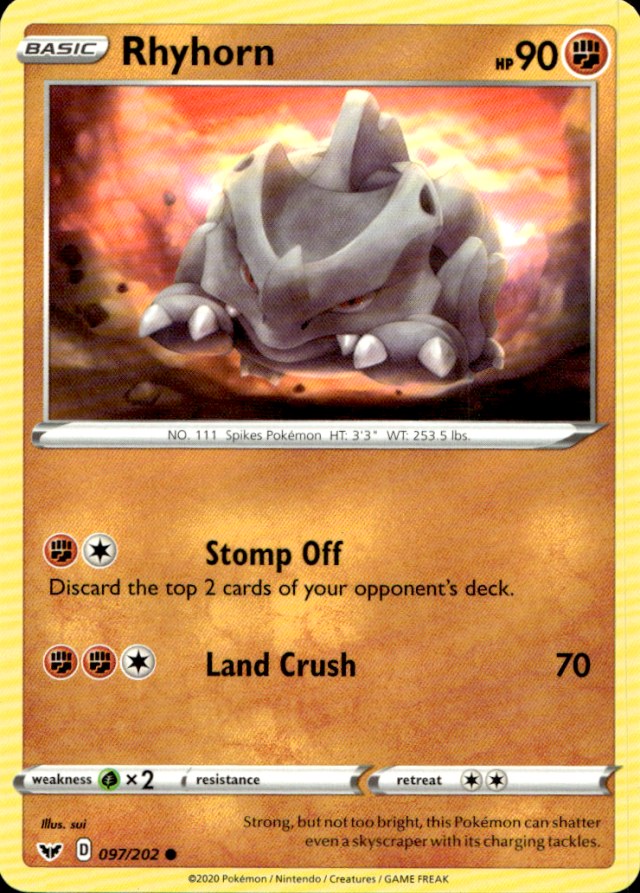 Scanned front of Rhyhorn