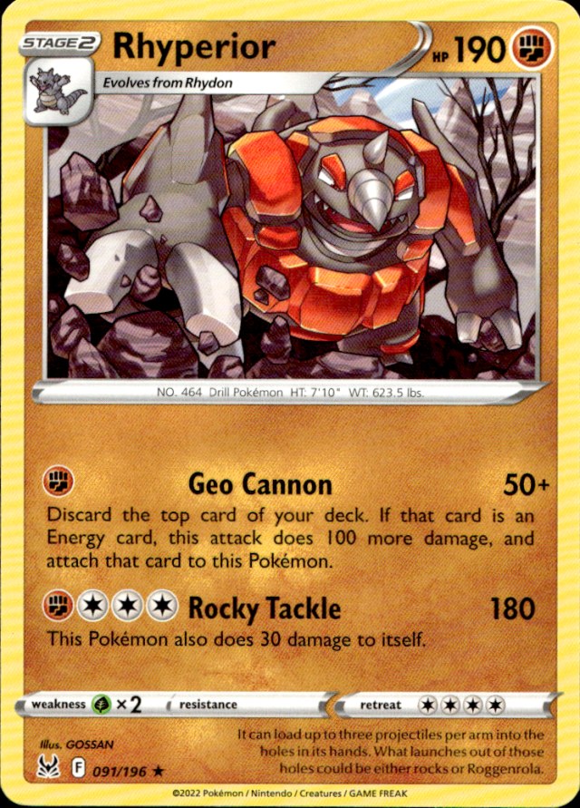 Scanned front of Rhyperior