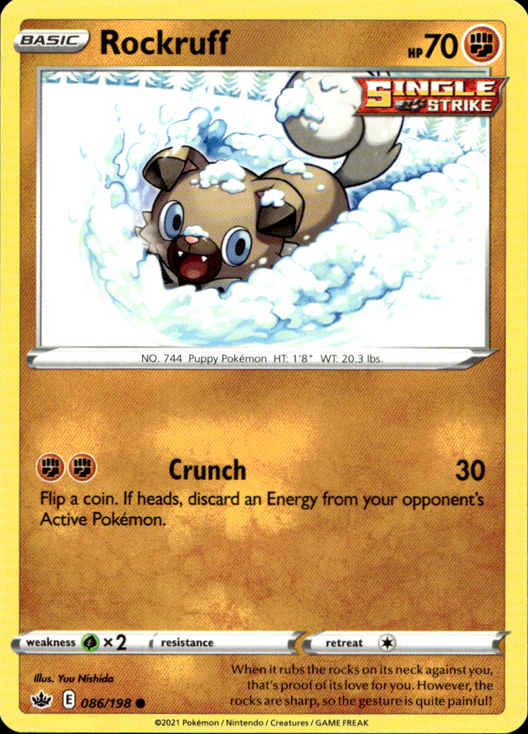 Scanned front of Rockruff