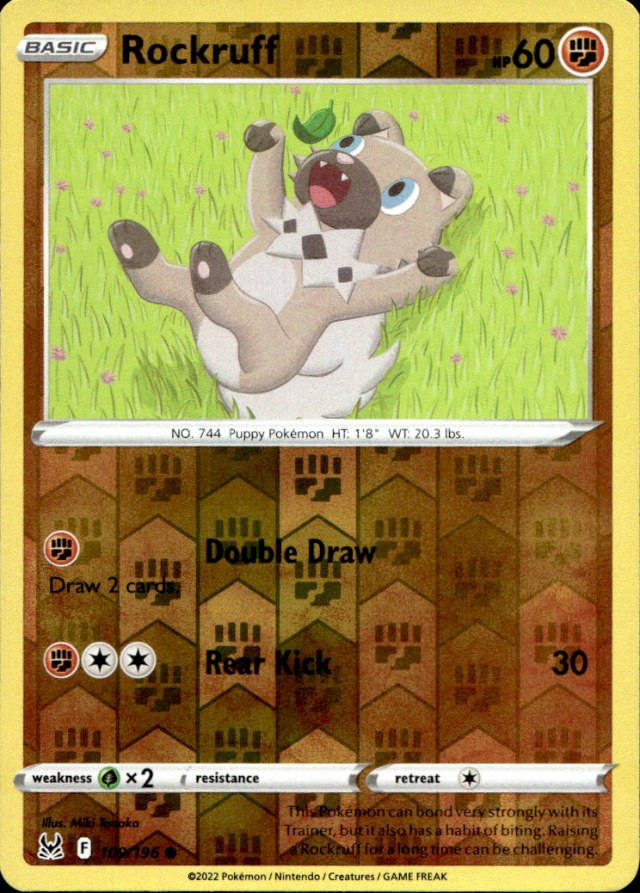 Scanned front of Rockruff